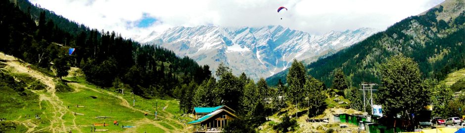 Himachal Mountain View with Tourists