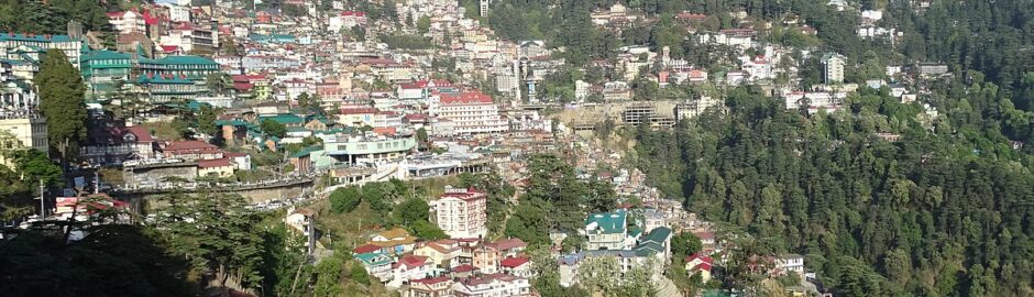 View over Shimla Himachal Pradesh India