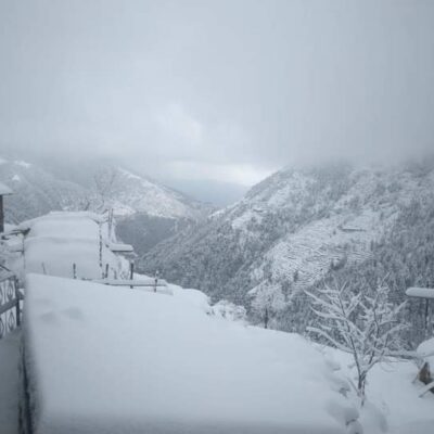 Mountain After heavy Snowfall